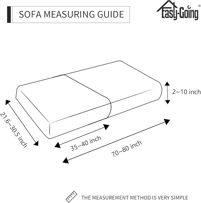 Easy-Going Stretch 2 Pieces Couch Cushion Cover - Image 3