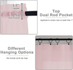Blush Sheer Curtains 84 Inches Long 2 Panels Set - Image 4