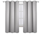 Light Grey Blackout Curtains/38 x 54 Inch/Set of Two Panels Grommet Living Room - Image 2