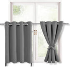 RV Blackout Curtains for Bedroom, 52 x 36 Inches Long, Light Grey | Thermal by Hiasan