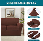 Turquoize 3 Piece Sofa Covers for 2 Cushion Couch Sofa Slipcover Soft Couch - Image 4