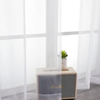 Sheer Curtains 84 Inches Long 2 Panels Set, Sheer White Curtains - Image 6