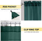 Hunter Green Sheer Curtains 96 Inches Long 2 Panels - Image 3