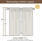 Chyhomenyc Sheer Curtains 54 Inch Long 2 Panels Set - Image 3