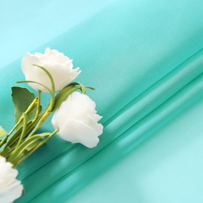 SpaceDresser Sheer Voile Window Treatment. Rod Pocket Curtain Panels - Image 4