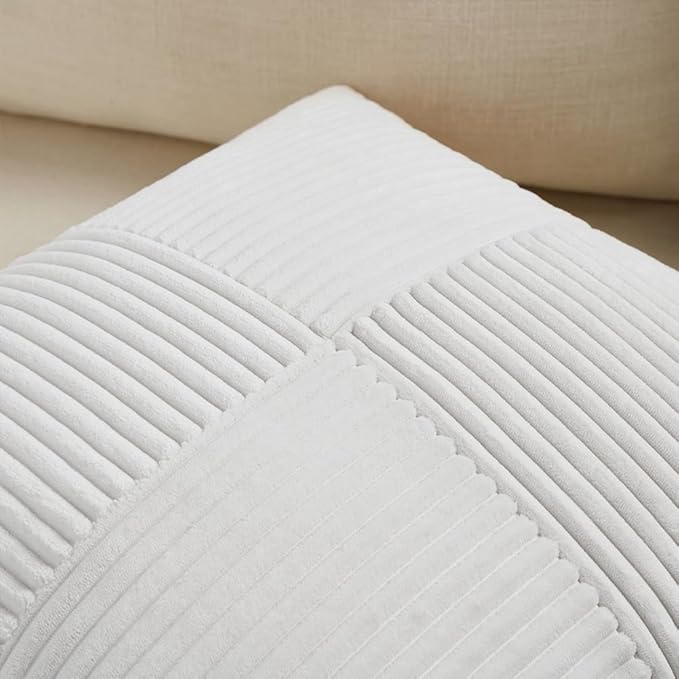 Fancy Homi 2 Packs White Lumbar Decorative Throw Pillow Covers 12x20 Inch - Image 3