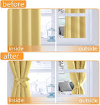 Blackout Curtains for Bedroom, 60 x 84 Inches Long, Light Yellow | Thermal - Image 4