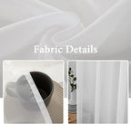 MIULEE 2 Panels White Sheer Curtains - Image 2