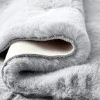 ORINOVA Grey Runner Fuzzy Rug for Bedroom Washable Fluffy Nursery Rugs for - Image 5