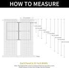 SpaceDresser Check Sheer Curtains 45 Inches Long - Image 5
