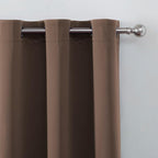 Blackout Curtains 52 x 120 Inch Long Chocolate Curtains Set of 2 Panels Room - Image 6
