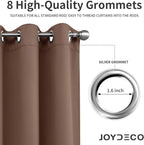 Joydeco Blackout Curtains 54 Inch Length 2 Panels Set, Thermal Insulated Long - Image 2