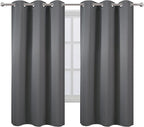 Grey Blackout Curtains 42 x 63 Inch Length/Set of 2 Curtain Panels/Thermal - Image 2