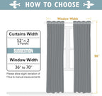 ChrisDowa Blackout Curtains for Bedroom and Living Room 90 Inches Long | 2 - Image 5