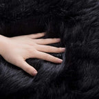 ORINOVA Black Washable Fluffy Area Rugs - Image 6