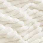 BEDELITE 3D Ribbed Jacquard Cream Blankets Queen Size - Image 3