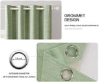 MIULEE Linen Texture Curtains for Bedroom Solid 100% Blackout Thermal Insulated - Image 4