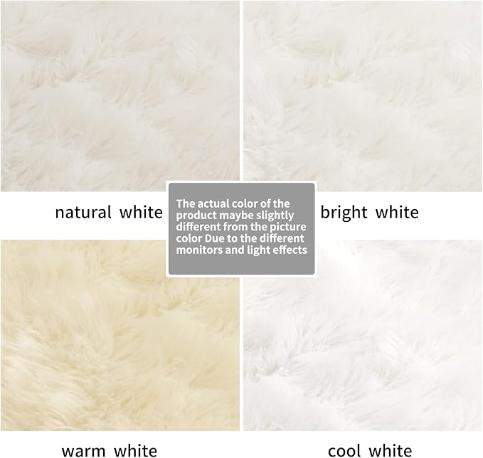 SERISSA 2x4 Fluffy White Faux Sheepskin Shaggy Rug - Image 6