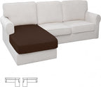 XINEAGE Chaise Cover for L Shaped Sofa, Sectional Couch Covers for Pets by XINEAGE
