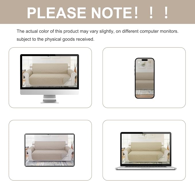 Reversible Chair Covers for Recliner Oversized, Sand/Beige | Recliner Oversized - Image 9