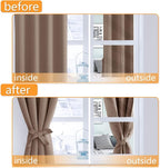 Blackout Curtains for Bedroom, 52 x 54 Inches Long, Cappuccino | Thermal - Image 4