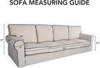 PureFit Stretch Couch Covers for Sofa 4 Seater Slipcovers Wine | 1-Piece Sofa - Image 6