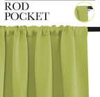 NICETOWN Fresh Green Blackout Curtains 48 inches Long - Image 2