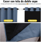 NICETOWN Stone Blue 100% Blackout Curtains - Image 5