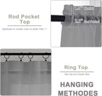 Sheer Grey Curtains 108 Inches Long - Image 4