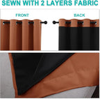 NICETOWN 100% Blackout Short Curtains - Image 5