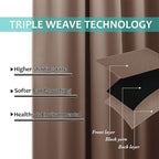 NICETOWN Full Shading Curtains 90 inches Long 2 Panels Set - Image 6
