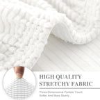 LA MEACK Couch Cushion Covers for Sectional Sofa L Shape Washable Separate Seat - Image 4