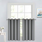 Yakamok Grey Room Darkening Window Curtains 52x36 Inch by Yakamok