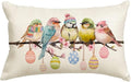 RABUSOFA Easter Pillow Covers 12x20 inch Easter Decorations by RABUSOFA