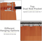 Orange Sheer Curtains for Bedroom Living Room 45 Inch Length 2 Panels, Soft - Image 4