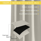 NICETOWN Blackout Curtain for Living Room, Thermal Insulated Solid Grommet - Image 4