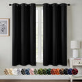 MIULEE Blackout Curtains for Bedroom 2 Panels 40 x 45 Inch Long Black | Thermal by MIULEE