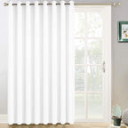 Yakamok Pure White Room Darkening Curtains 84 inch Sliding Door Drapes | 1 by Yakamok