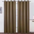 Blackout Curtains 66 x 84 inch/Brown Curtains Set of 2 Panels/Thermal Insulated by Lemomo