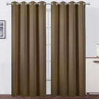 Blackout Curtains 66 x 95 inch/Brown Curtains Set of 2 Panels/Thermal Insulated by Lemomo