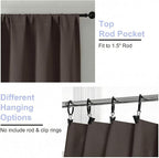 Simplebrand Ava Chocolate Short Blackout Curtains - Image 4
