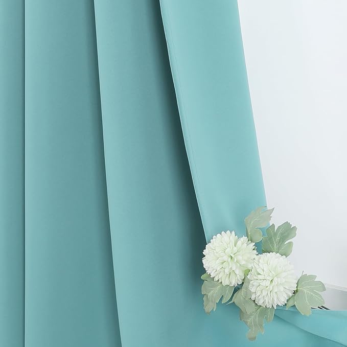 ChrisDowa Blackout Curtains for Bedroom and Living Room 40 Inches Long | 2 - Image 6