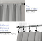 Simplebrand Silver Grey Blackout Curtains - Image 4
