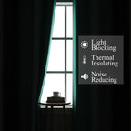 Navy Blue and Teal Gradient Blackout Curtains - Image 3