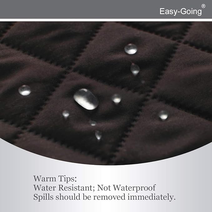 Easy-Going Reversible Couch Cover, Large Futon Sofa, Chocolate/Beige | Machine - Image 4