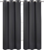 Dark Grey Thermal Blackout Curtains/38 x 84 Inch/Set of 2 Panels Room Darkening - Image 2