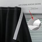 Blackout Curtains with Self Adhesive Tape No Rod No Drill Easy Install Window - Image 7