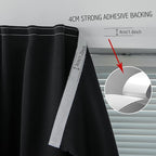 Blackout Curtains with Self Adhesive Tape No Rod No Drill Easy Install Window - Image 7