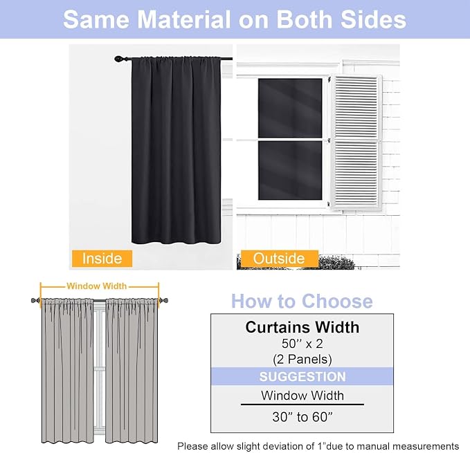 Simplebrand Ava Black Blackout Curtains - Image 8