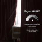 MIULEE Light Pink Velvet Curtains 52x108 inches Luxury Blackout Curtains | - Image 5
